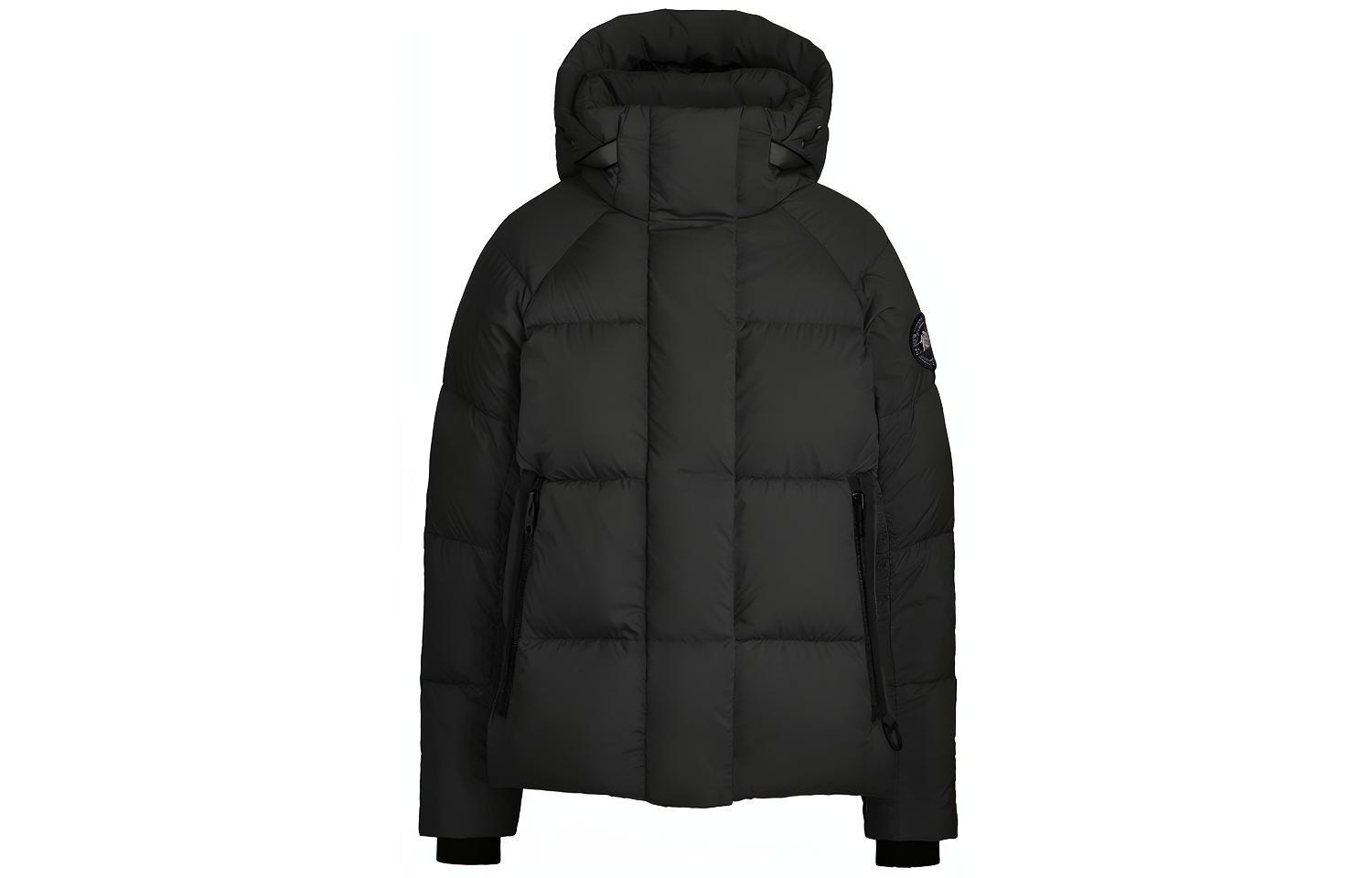 (Women) Canada Goose Black Label Junction Solid Color Hooded Down Jacket Women 2602LB-61