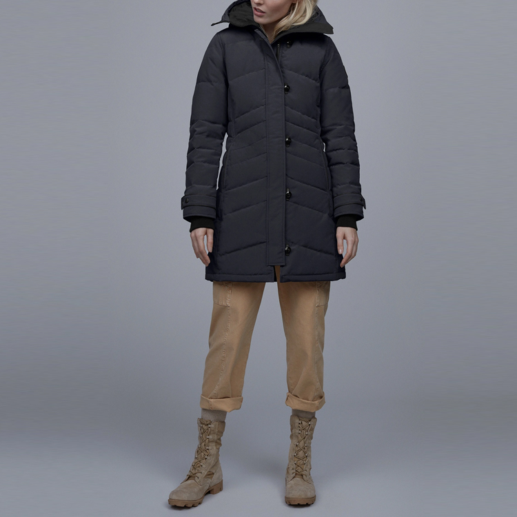 (Women) Canada Goose Black Label Lorette Parka Down Jacket Navy Blue 2090LB-646 圖 3