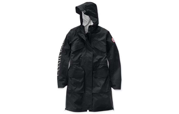 (Women) Canada Goose Black Loose Fit Hooded Jacket 5607L-61 圖 2