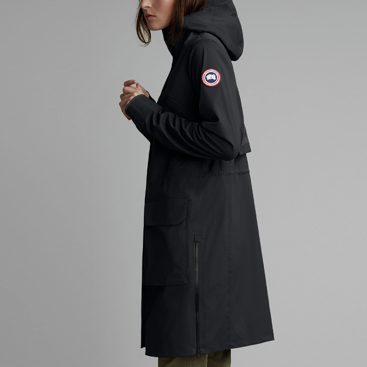 (Women) Canada Goose Black Loose Fit Hooded Jacket 5607L-61 圖 5