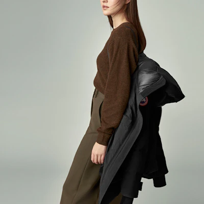 (W) 加拿大鵝黑色滑雪季連帽羽絨冬季外套 3832L-61 Sizing (W) 加拿大鵝黑色滑雪季連帽羽絨冬季外套 3832L-61