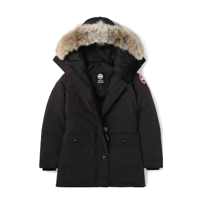 (Women) Canada Goose Bronte FW22 Black Mid-Length Down Jacket with Fur Hood. 2603JL-61