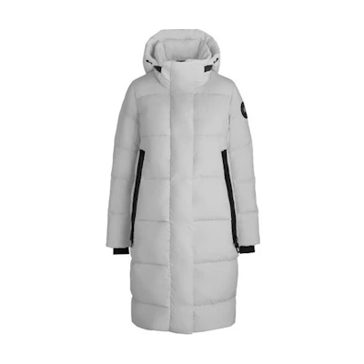 (Women) Canada Goose Byward Black Label Long Puffer Parka Silver Gray. 2610LB-200