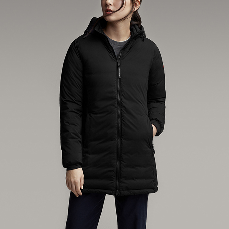 Lookbook (W) 加拿大鵝Camp黑色連帽羽絨外套 冬季時尚舒適 5085L-61