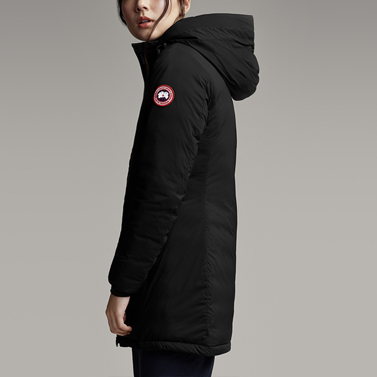 Shop (W) 加拿大鵝Camp黑色連帽羽絨外套 冬季時尚舒適 5085L-61