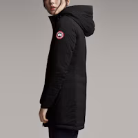 Shop (W) 加拿大鵝Camp黑色連帽羽絨外套 冬季時尚舒適 5085L-61
