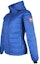 Order (Women) Canada Goose Camp Series Red Label Hooded Short Down Jacket Women Blue 5055L-PBROYALPBIBLUE