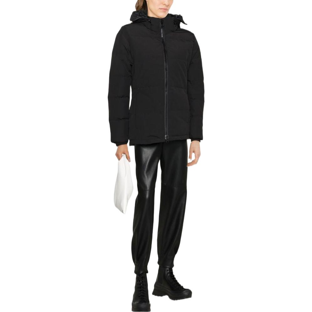 Lookbook (Women) Canada Goose Chelsea FW22  Black Waterproof Down Jacket with Hood. 3804W-61