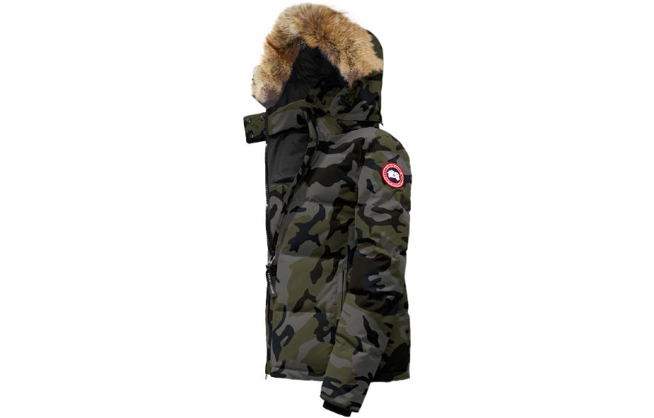 Order (Women) Canada Goose Chelsea FW22  Grey Down Jacket with Camo Logo and Removable Fur Hood. 3804LP-831