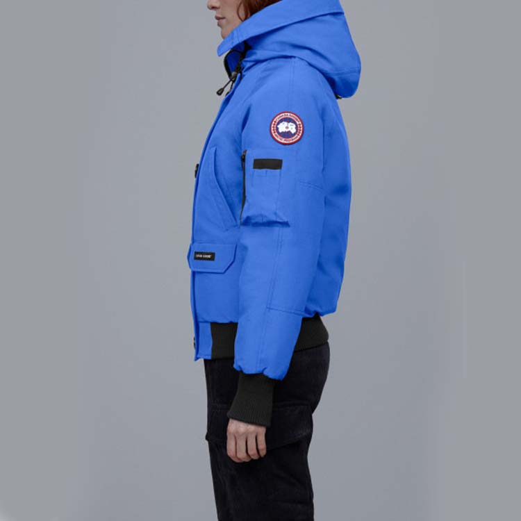 Shop (Women) Canada Goose Chilliwack Blue Winter Down Bomber Jacket Red Logo 7999LPB-64