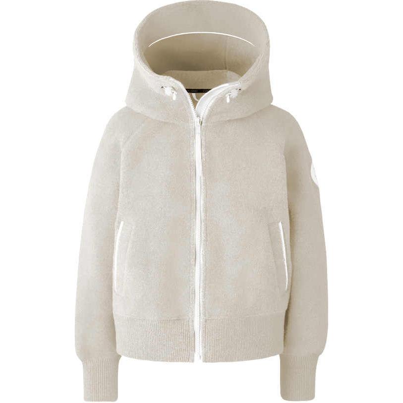 (Women) Canada Goose Chilliwack Pilot Jacket Beige Zip Hoodie Long Sleeve Coat 7102W1-1621