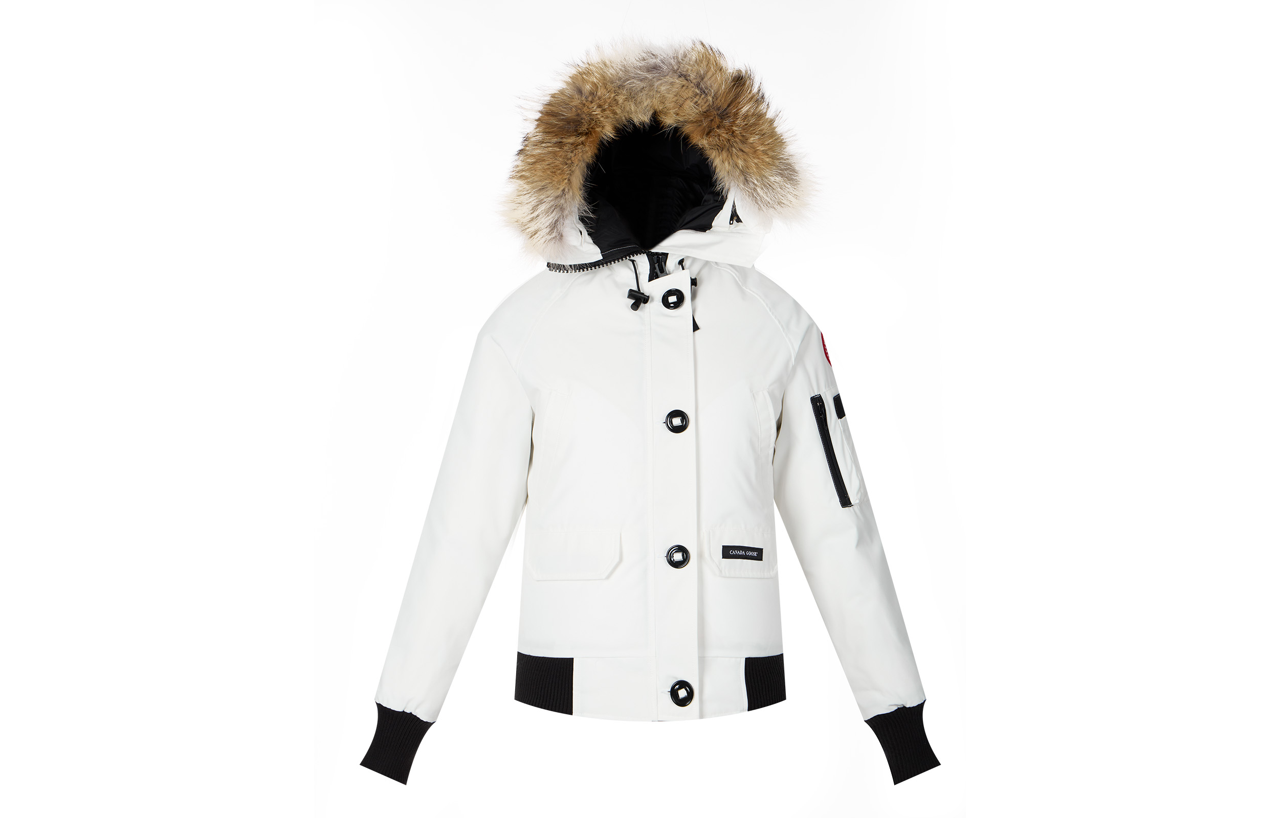 (Women) Canada Goose Chilliwack Red Label White Down Bomber Jacket Winter 7999L-433