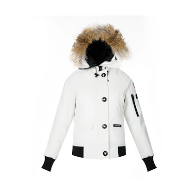 (Women) Canada Goose Chilliwack Red Label White Down Bomber Jacket Winter 7999L-433