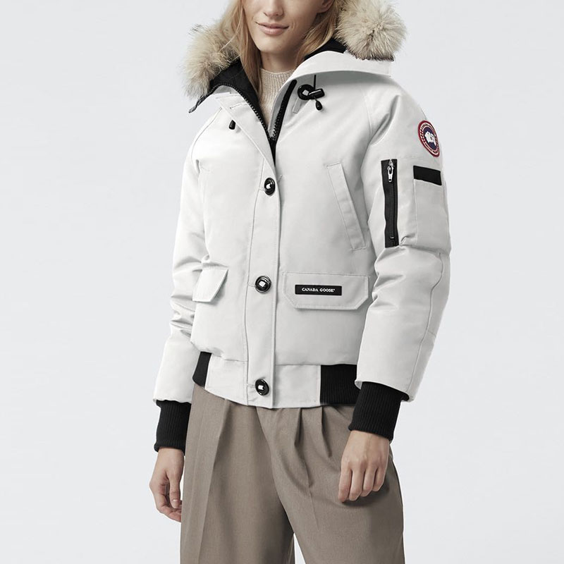 (Women) Canada Goose Chilliwack Red Label White Down Bomber Jacket Winter 7999L-433 圖 3