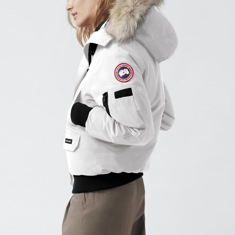 (Women) Canada Goose Chilliwack Red Label White Down Bomber Jacket Winter 7999L-433 圖 4