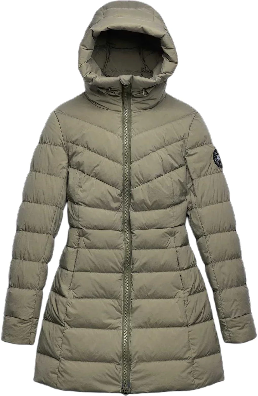 women-canada-goose-clair-lightweight-hooded-mid-length-down-jacket-green-2331-wb-1664