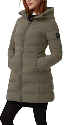 (W) 加拿大鵝 Clair 輕量連帽中長款羽絨外套 綠色 2331WB-1664 Shop (W) 加拿大鵝 Clair 輕量連帽中長款羽絨外套 綠色 2331WB-1664