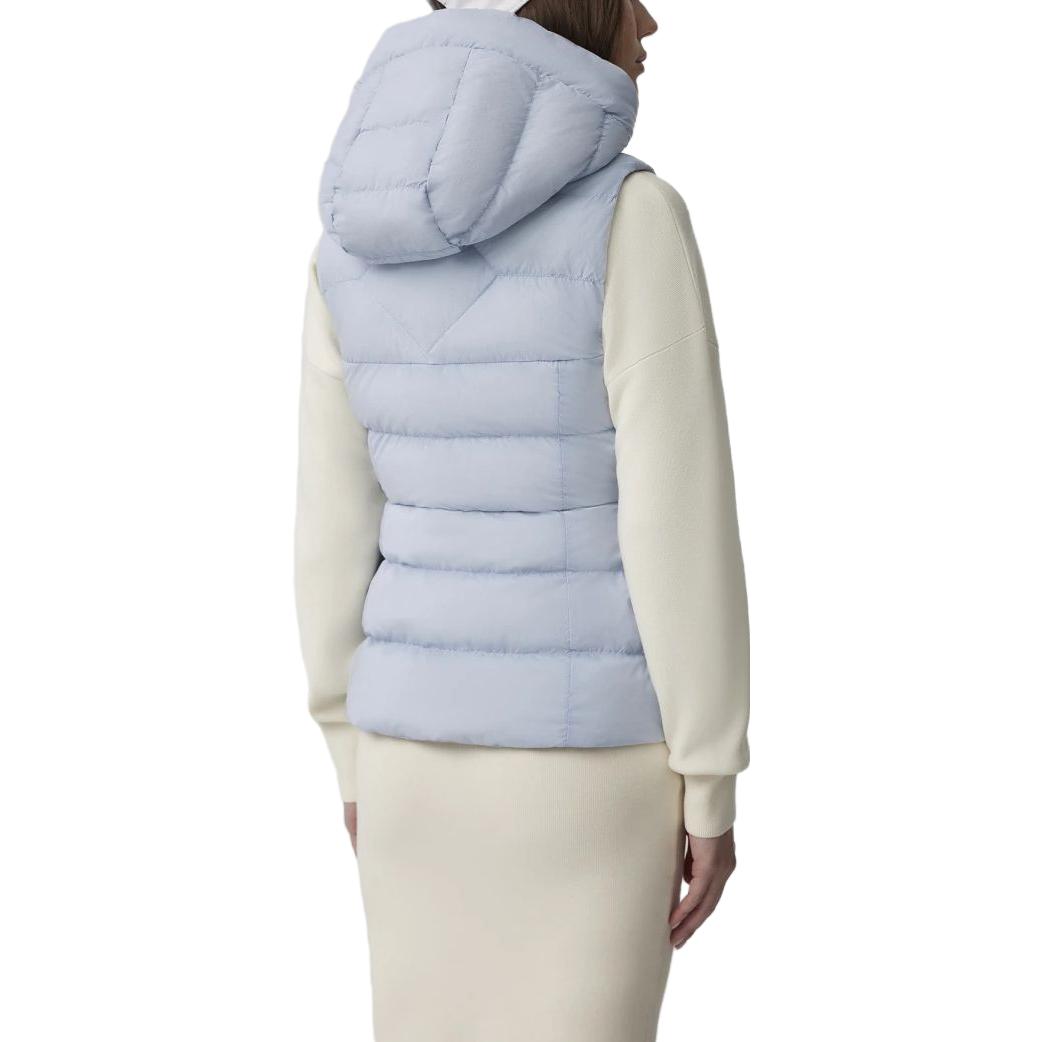 Shop (W) Canada Goose Clair Blue Vest Tanpa Lengan Hoodie Logo Putih. 2333WW-854