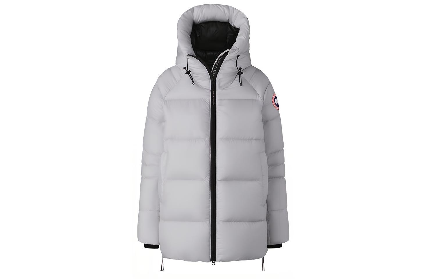 Order (Women) Canada Goose Cypress FW21 Long Puffer Jacket Silver Gray冬Season Warm 2239L-200