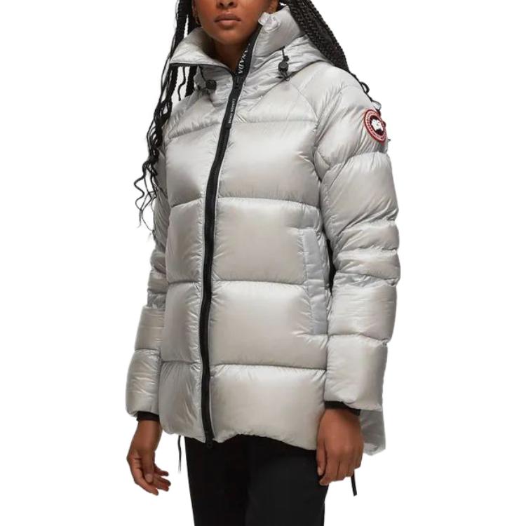 Sizing (Women) Canada Goose Cypress FW21 Long Puffer Jacket Silver Gray冬Season Warm 2239L-200