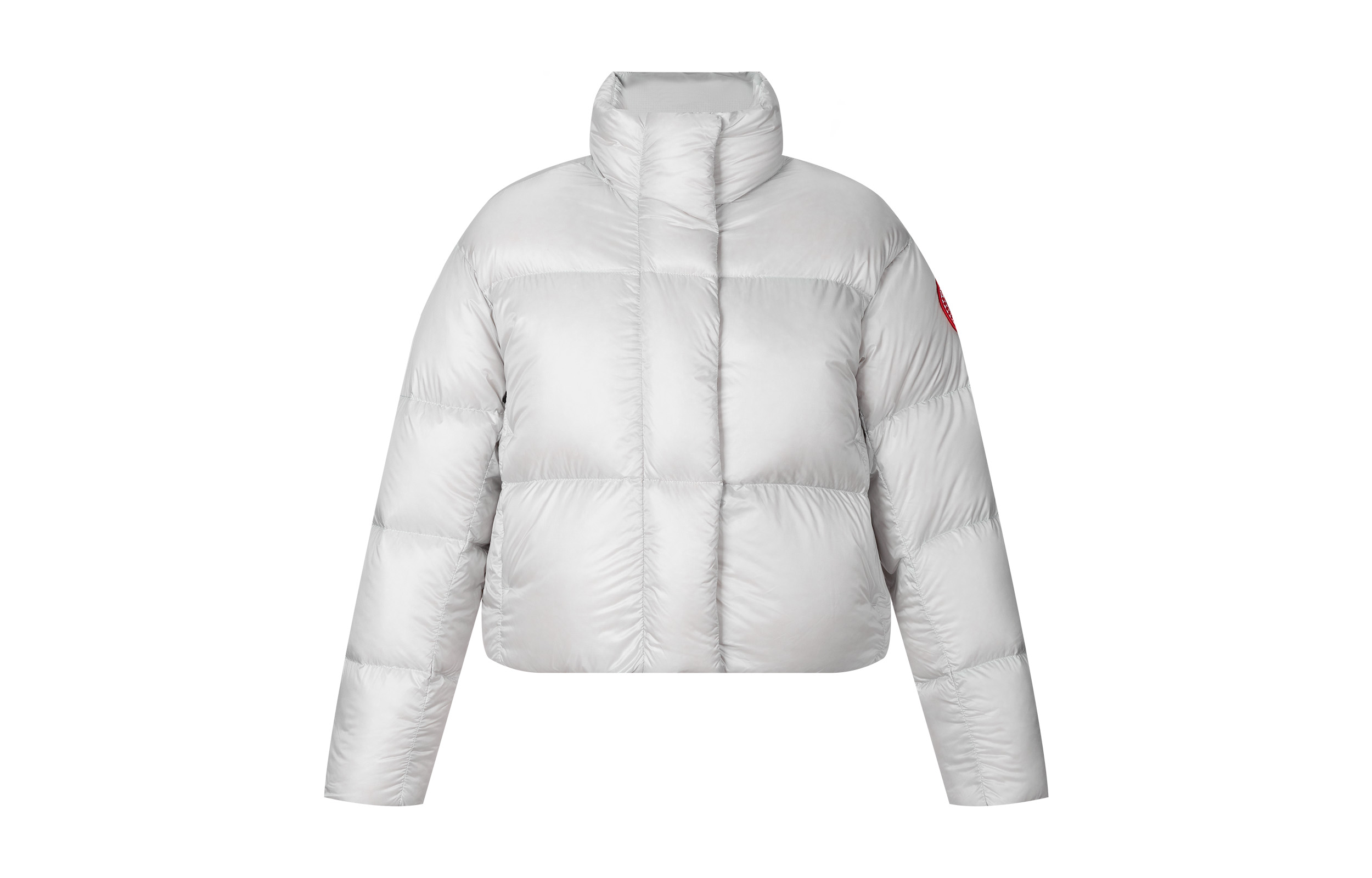 (Women) Canada Goose Cypress Red Label  Silver White Short Down Jacket. 2256W-200