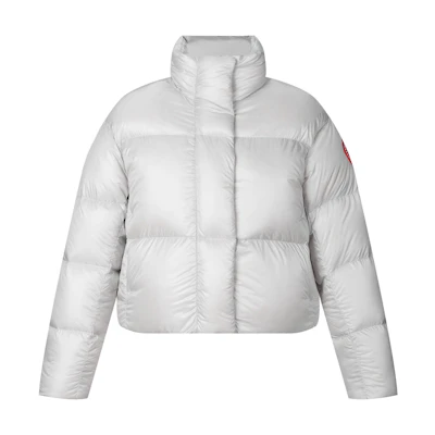 (Women) Canada Goose Cypress Red Label Silver White Short Down Jacket. 2256W-200