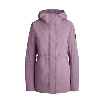 (Women) Canada Goose Davie Waterproof Reflective Logo Jacket Gray Purple. 2428LB-885