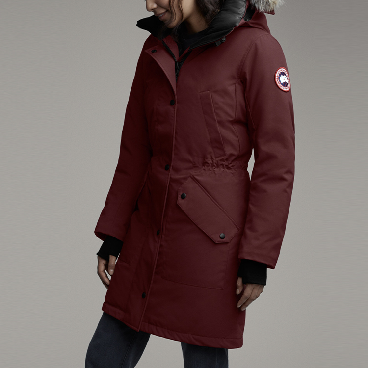 Purchase (Women) Canada Goose Ellesmere Parka Down Jacket Winter Women Berry Red 6555L-810
