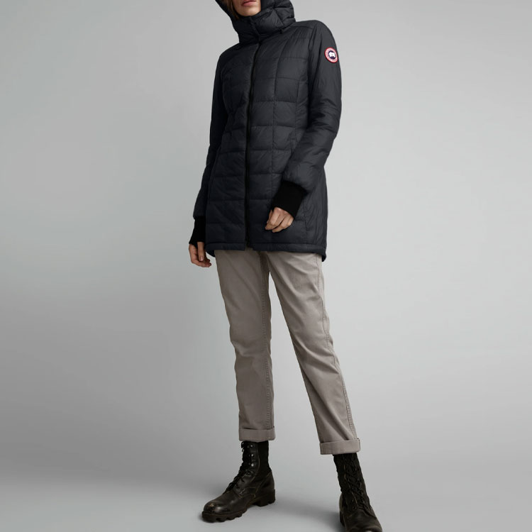 Lookbook (Women) Canada Goose Ellison Black Down Jacket Removable Hood Winter Coat 2209L-61