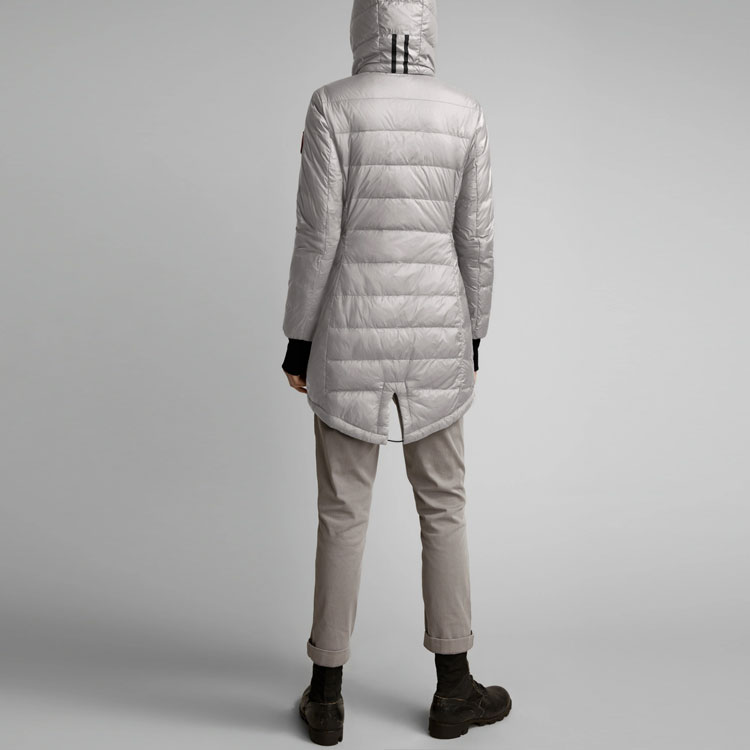 Shop (W) Canada Goose Ellison中長版羽絨外套，可拆式帽，銀色款式。 2209L-200