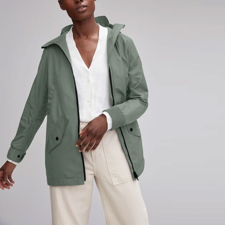 (Women) Canada Goose Ellscott Green Windproof Waterproof Logo Hooded Jacket SS21 2419L-852 圖 3