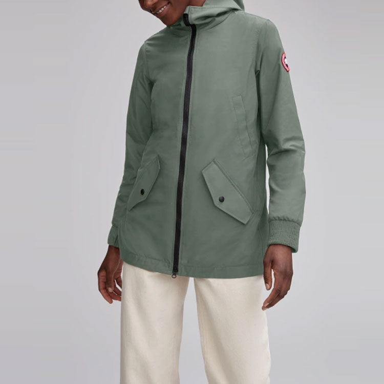 (Women) Canada Goose Ellscott Green Windproof Waterproof Logo Hooded Jacket SS21 2419L-852 圖 4