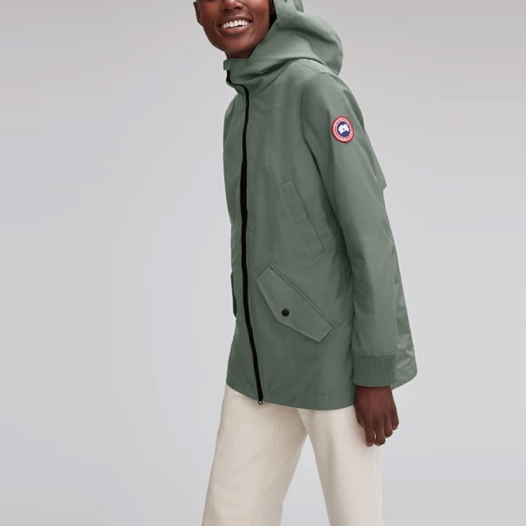 (Women) Canada Goose Ellscott Green Windproof Waterproof Logo Hooded Jacket SS21 2419L-852 圖 5