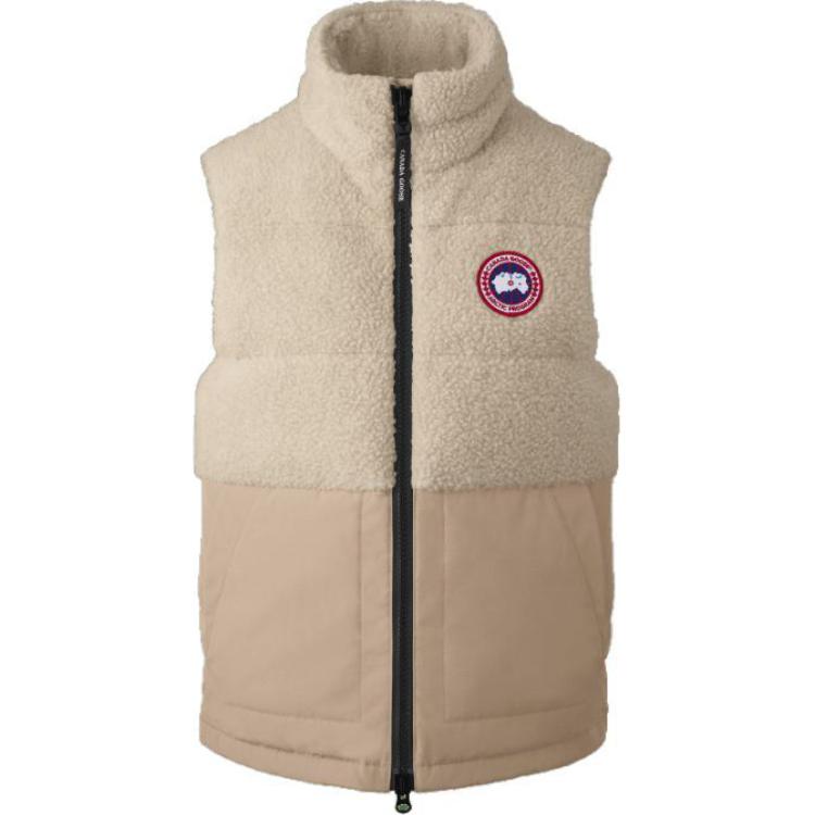 (Women) Canada Goose Elora SS24  Red Label Fleece Vest Light Beige. 2837W-1684