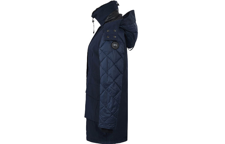 (Women) Canada Goose Elwin Black Label Mid-Length Hooded Down Jacket Navy Winter. 3205LB-646 圖 4
