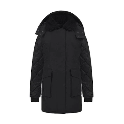 (Women) Canada Goose Elwin FW22 Black Label Mid-Length Down Parka Jacket. 3205LB-61
