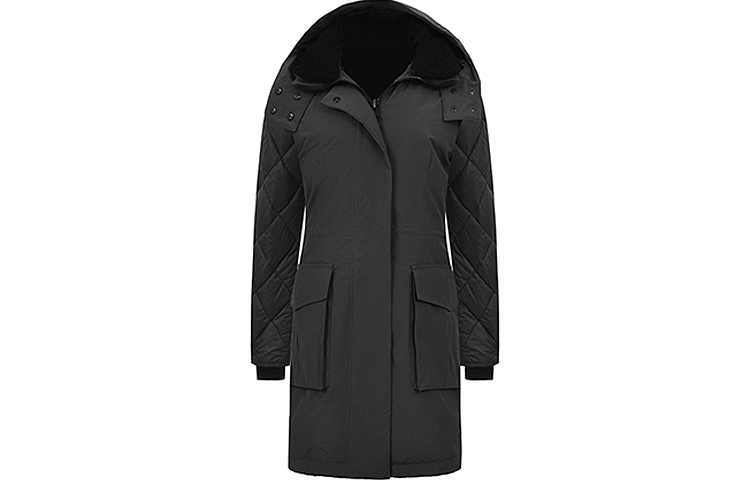 (Women) Canada Goose Elwin Graphite Hooded Down Jacket Long Sleeve Casual Wear 3205LB-66 圖 2