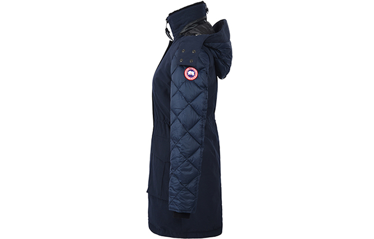 (Women) Canada Goose Elwin Mid-Length Hooded Down Jacket Navy Blue. 3205L-646 圖 4