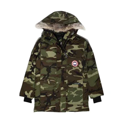 (Women) Canada Goose Expedition Long Parka Jacket Windproof Camo Print Coastal Grey. 4660LAP-831