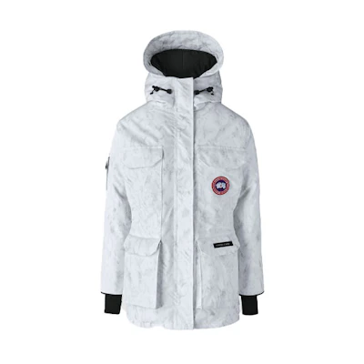 (Women) Canada Goose Expedition FW21 Glacier White Long Parka Down Jacket. 4660LP-845