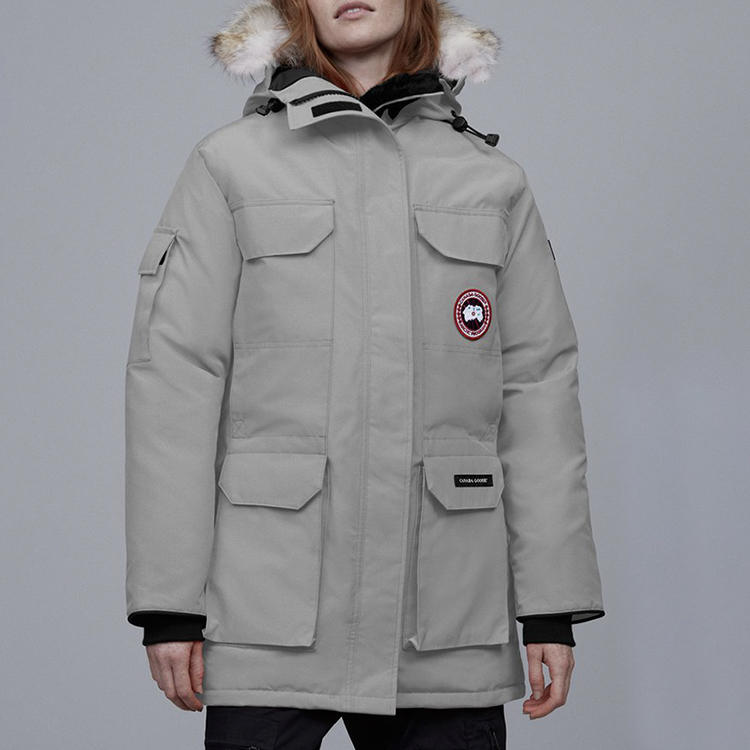 Lookbook (W) Canada Goose Parka Expedición Rojo Clásico Edición Esquí Gris Moonstone 4660L-439