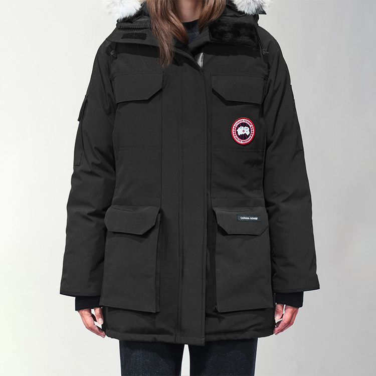Shop (W) Canada Goose Expedition Red Label Jaket Musim Dingin Parka Hitam 4660L-61