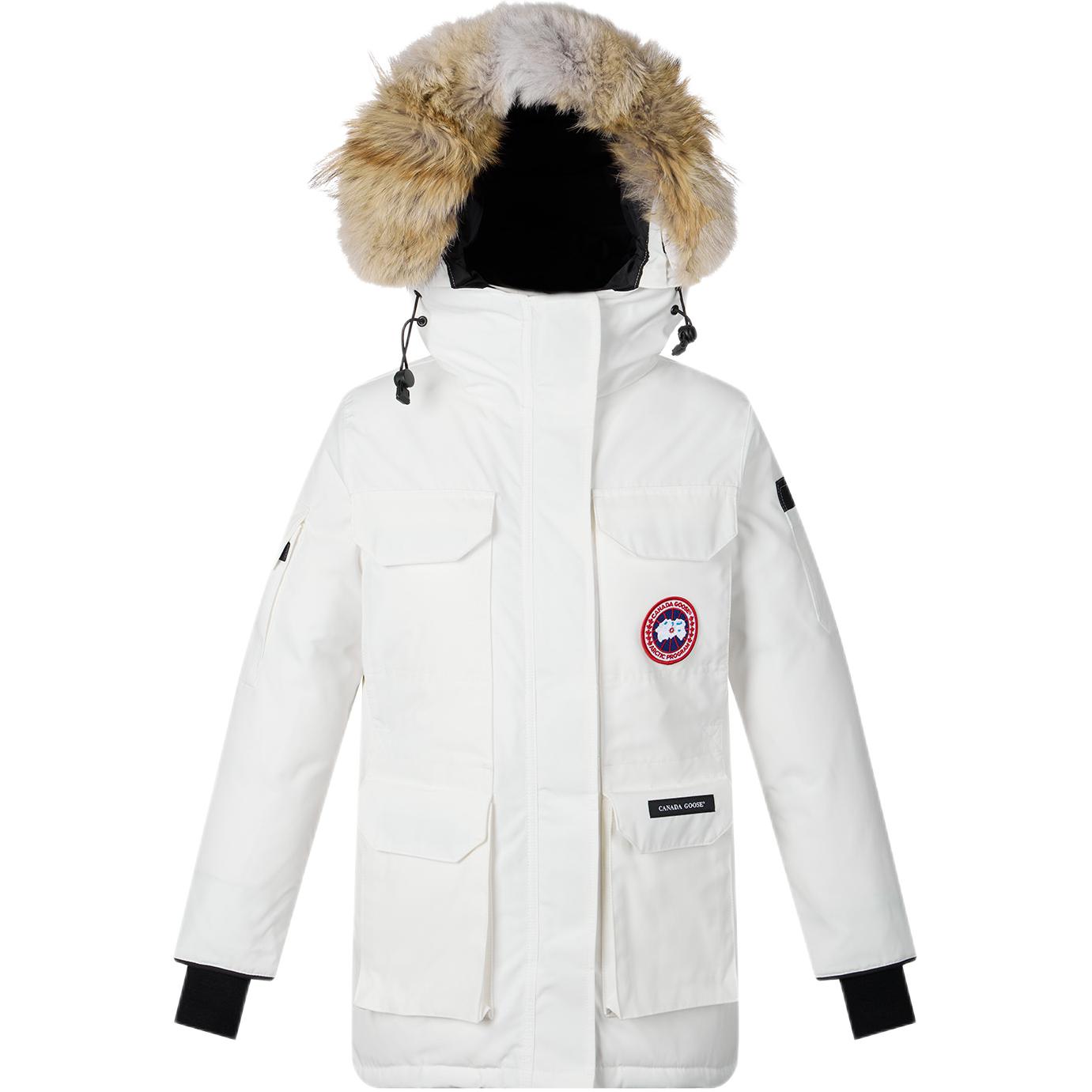 (Women) Canada Goose Expedition Red Label Parka White Waterproof Down Jacket 4660LA-433