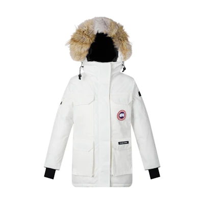 (Women) Canada Goose Expedition Red Label Parka White Waterproof Down Jacket 4660LA-433