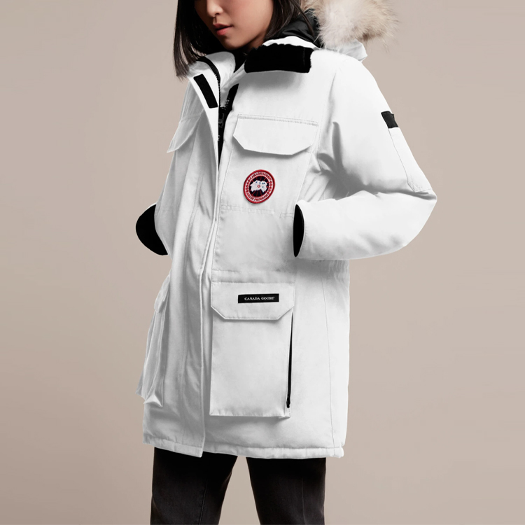 Details for (W) Parka Blanca Impermeable Canada Goose Expedition Red Label de Plumas. 4660LA-433