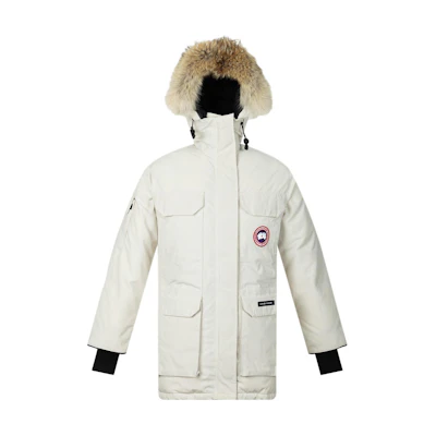 (Women) Canada Goose Expedition Red Label Waterproof Parka - Dawn White 4660L-827