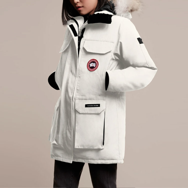 Details for (W) 加拿大鵝 Expedition SS21 白色真毛連帽羽絨外套 Fusion Fit 版 4660LA-827
