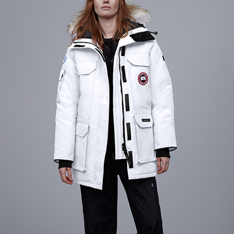 Purchase (Women) Canada Goose Expedition White Fur Parka, Ski Season Windproof Waterproof 4565LPB-25