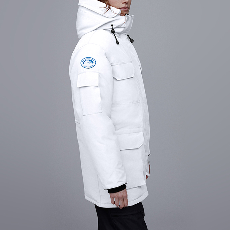 Sizing (Women) Canada Goose Expedition White Fur Parka, Ski Season Windproof Waterproof 4565LPB-25