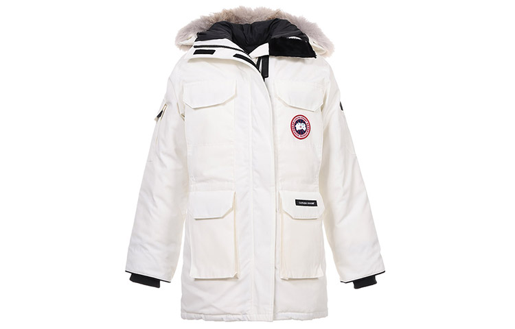 (Women) Canada Goose Expedition Women’s White Mid-Length Hooded Parka Jacket 4660L-25 圖 2